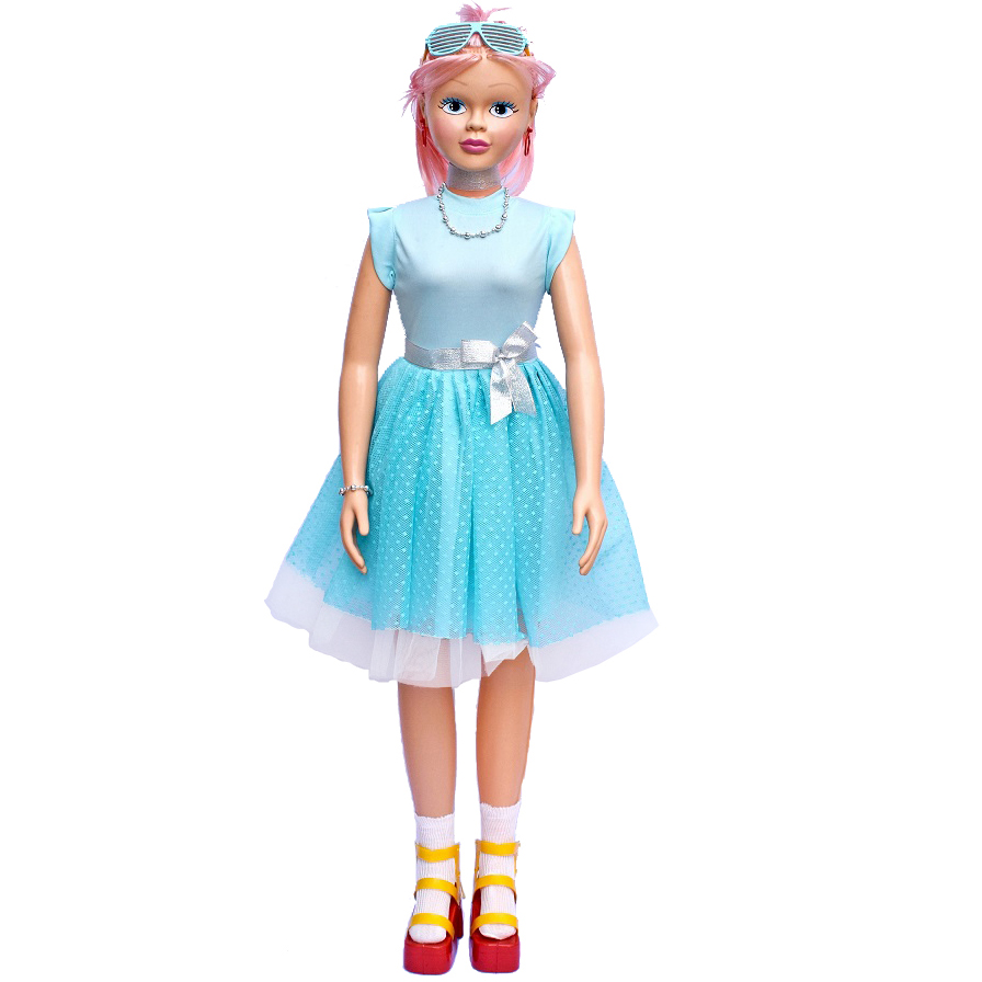 عروسک باربی قدم زن بزرگ 127 سانت مدل سارافون توردار