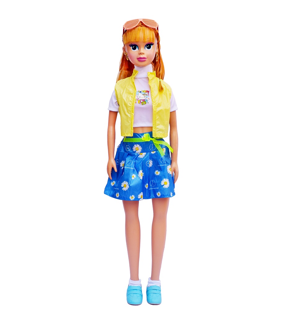 عروسک باربی راهرو یک متری مدل جلیقه دامن